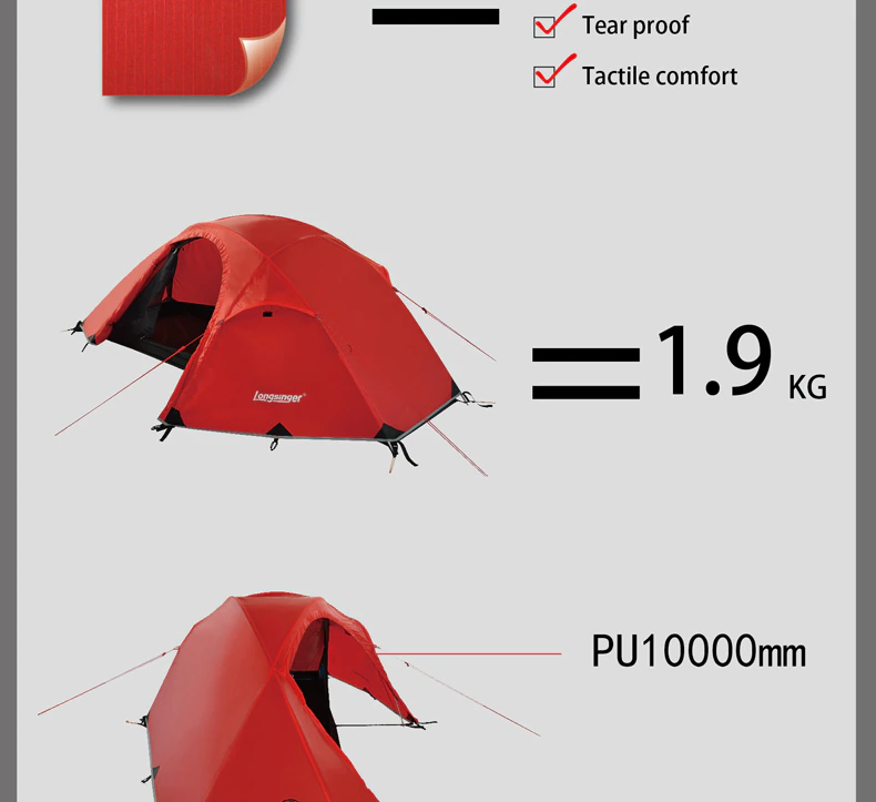 Cheap Goat Tents Silicon ultra light single double layer aluminum rod outdoor camping alpine tents winter tent Tents 